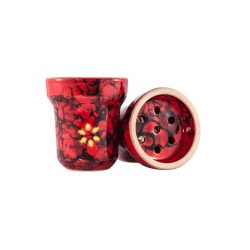 Solaris Eva Glow Red and Black Glazed Килър Чашка за Наргиле