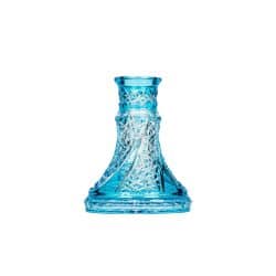 Caesar Crystal Bohemiae MOZE Fan Cut Turquoise Mini Кристална Ваза за Наргиле