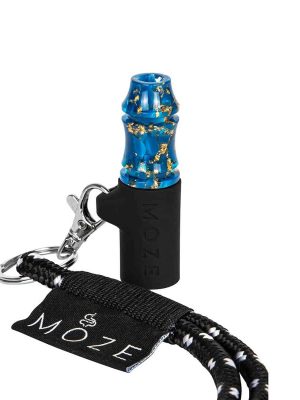 MOZE Shisha Gold Blue Персонален Мундщук за Наргиле