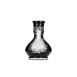 Caesar Crystal Bohemiae MOZE Drop Frozen VI Black Mini Кристална Ваза за Наргиле