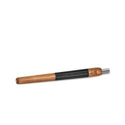 WOOKAH Oak Black Leather Дървен Накрайник за Наргиле