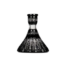 Caesar Crystal Bohemiae Cone Vertical Black Кристална Ваза за Наргиле