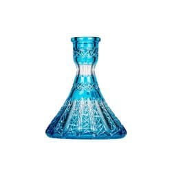 Caesar Crystal Bohemiae Cone Vertical Turquoise Кристална Ваза за Наргиле