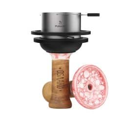 Oblako M Marble White Red Фънел Чашка + FUMANT Heat Регулируем HMD за Наргиле