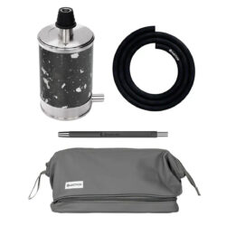 VYRO Shisha One V3 Forged Silver AMOTION Travel Set Наргиле