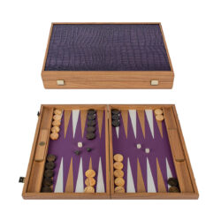 Manopoulos Large Croc Tote Purple Leather BLE1CMV Табла за Игра