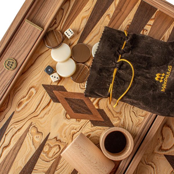 Manopoulos Large Italian Olive Burl BAA1 Табла за Игра