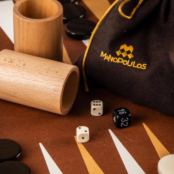 Manopoulos Large Knitted Leather BLE1KBR Табла за Игра