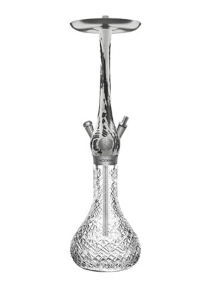Wookah Heavy Crystal Glimmer White Black Luksozno Nargile