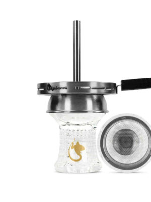 Dschinni Nero Glassbowl Pro x Dschinni Vulcan Air Тради Стъклена Чашка за Наргиле